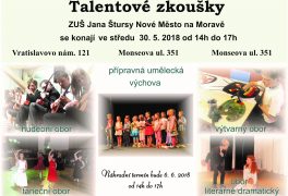 Talentové zkoušky na školní rok 2018/2019