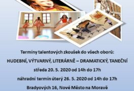Talentové zkoušky pro školní rok 2020/2021